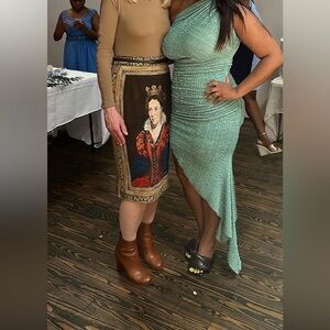 Elegant Asymmetrical One-Shoulder Dress in Mint Green